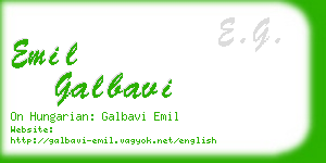 emil galbavi business card